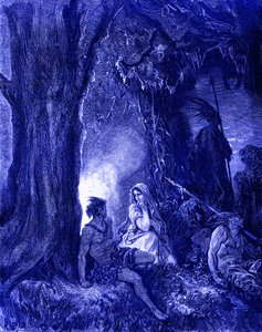 Chactas og Atala, gravering af Doré. af Gustave Dore