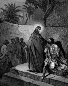 Kristus helbreder manden, der er syg af lammelse, 1866 af Gustave Dore