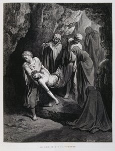 Kristus ført til graven, illustration fra Dore-bibelen af Gustave Dore