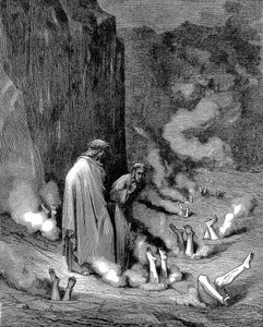 Dante og Virgil i infernoet, 1863 af Gustave Dore