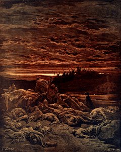 Jerubbaals sønners død af Doré - Bibelen af Gustave Dore