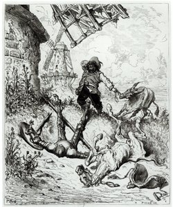 Don Quixote og vindmøllerne, fra 