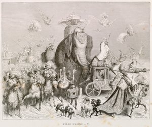 Æselskind, illustration til Complete Fairy Tales af Charles Perrault (1628-1703), af Gustave Dore (1832-1883) af Gustave Dore