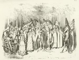 Mode under The Directory 1798. The Incroyables (dybtryk) af Gustave Dore