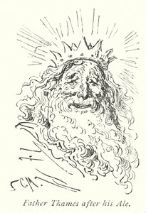 Fader Thames efter sin øl (gravering) af Gustave Dore