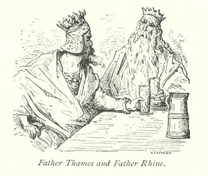 Fader Themsen og Fader Rhinen (gravering) af Gustave Dore
