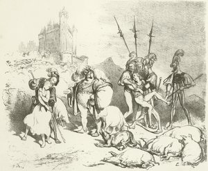 Feudal brug (dybtryk) af Gustave Dore