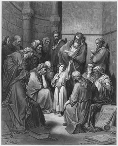Gustave Dore Bibelen: Jesus med lægerne af Gustave Dore
