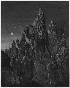 Gustave Dore Bibelen: De vise mænd guidet af stjernen af Gustave Dore