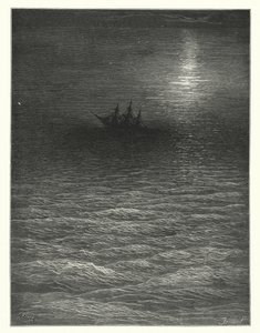 Gustave Dore-illustration til Coleridges Rime of the Ancient Mariner (kobberstik) af Gustave Dore