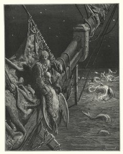 Gustave Dore-illustration til Coleridges Rime of the Ancient Mariner (kobberstik) af Gustave Dore