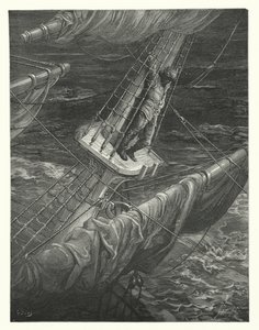 Gustave Dore-illustration til Coleridges Rime of the Ancient Mariner (kobberstik) af Gustave Dore