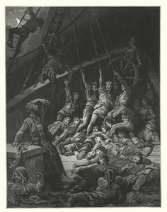 Gustave Dore-illustration til Coleridges Rime of the Ancient Mariner (kobberstik) af Gustave Dore