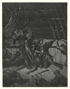 Gustave Dore-illustration til Coleridges Rime of the Ancient Mariner (kobberstik) af Gustave Dore