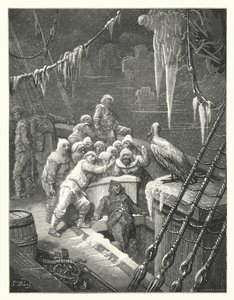 Gustave Dore-illustration til Coleridges Rime of the Ancient Mariner (kobberstik) af Gustave Dore
