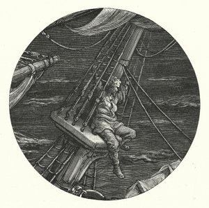 Gustave Dore-illustration til Coleridges Rime of the Ancient Mariner (kobberstik) af Gustave Dore