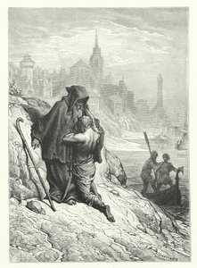 Gustave Dore-illustration til Coleridges Rime of the Ancient Mariner (kobberstik) af Gustave Dore