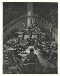 Gustave Dore-illustration til Coleridges Rime of the Ancient Mariner (kobberstik) af Gustave Dore
