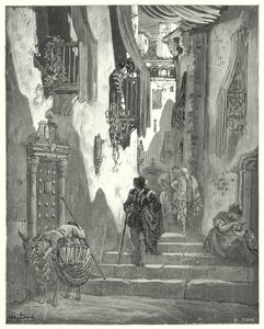 Gustave Dores Don Quixote: "Han fik sendt en række kærlighedsbreve til mig, hver fuld af de ømmeste udtryk" (gravering) af Gustave Dore