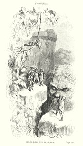 Hans And His Prisoner (engraving) af Gustave Dore