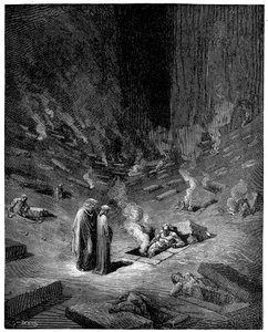 Helvede: byen Dis, den romerske gud for underverdenen, 1863 af Gustave Dore
