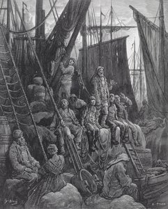 Houndsditch, fra "London, a Pilgrimage", skrevet af William Blanchard Jerrold (1826-94), graveret af Heliodore Joseph Pisan (1822-90), pub. 1872 af Gustave Dore