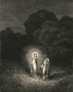 Jeg, som nu byder dig i dette ærinde frem, er Beatrice, c1890. af Gustave Dore