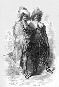 Illustration af Gustave Dore af bogen Kaptajn Fracasse af Theophile Gautier af Gustave Dore