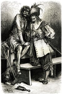 Illustration til kaptajn Fracasse af Gustave Dore
