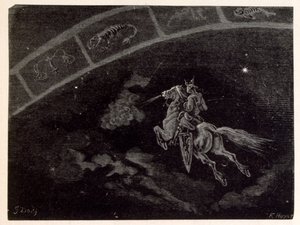 Illustration af stjernetegnet Skorpionen fra La legende de Croque-Mitaine. af Gustave Dore