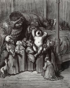 Illustration til bogen Gargantua and Pantagruel af Rabelais, 1854. af Gustave Dore