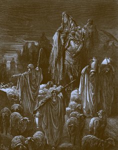 Jakob rejser ind i Egypten, af Doré - Bibelen af Gustave Dore