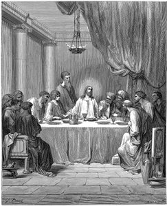 Jesus og hans disciple ved den sidste nadver, 1866 af Gustave Dore