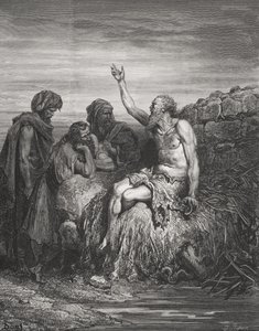 Job og hans venner, Job 6:1-4, illustration fra Dores 