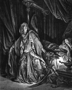 Judith ved at skære hovedet af Holofernes, 1866 af Gustave Dore