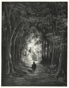 Tornerose; Tornerose (gravering) af Gustave Dore