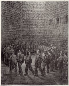 Fangernes gang i fængslet - i "" London" af Gustave Dore af Gustave Dore