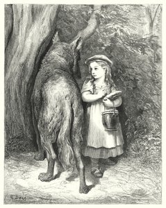 Le Petit Chaperon Rouge; Little Red Riding Hood Dani af Gustave Dore