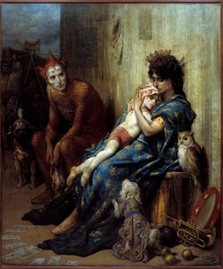 Les Saltimbanks-maleri af Gustave Dore (1832-1883) af Gustave Dore