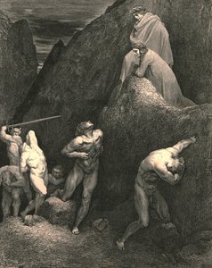 Marker nu, hvordan jeg river mig! se! Hvordan er Mahomet ødelagt!, c1890. af Gustave Dore