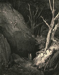 Han bevægede sig videre, jeg lukker hans skridt forfulgt, c1890. af Gustave Dore