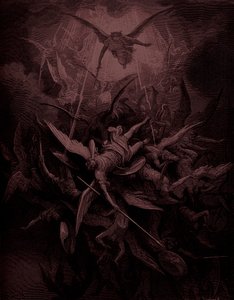Paradise Lost: Fall of the rebel angels, kunstner Doré af Gustave Dore