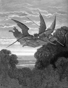 Paradise Lost: Ithuriel og Zephon, af Doré. af Gustave Dore