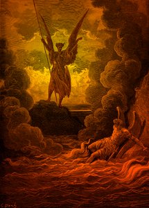 Paradise Lost: Satan og Beelzebub.af Doré af Gustave Dore