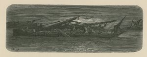 Folk på dækket af en båd på Themsen af Gustave Dore