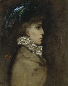 Portræt af skuespillerinden Sarah Bernhardt 1844-1923, 1870 af Gustave Dore