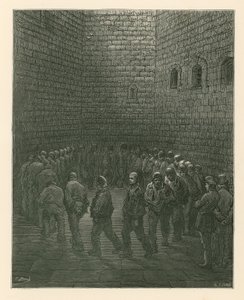 Fanger i Newgate Prison motionsgård af Gustave Dore