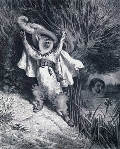 Puss in Boots, illustration af Gustave Dore (1832-1883) til eventyret af Charles Perrault (1628-1703) af Gustave Dore