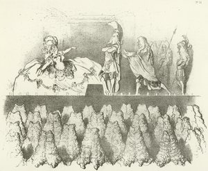 Racine optrådte for retten i Versailles 1695 (dybtryk) af Gustave Dore