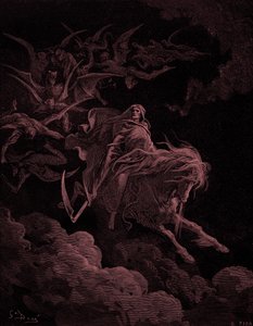 Åbenbaring: Vision of Death, af Gustave Doré. - Bibel af Gustave Dore